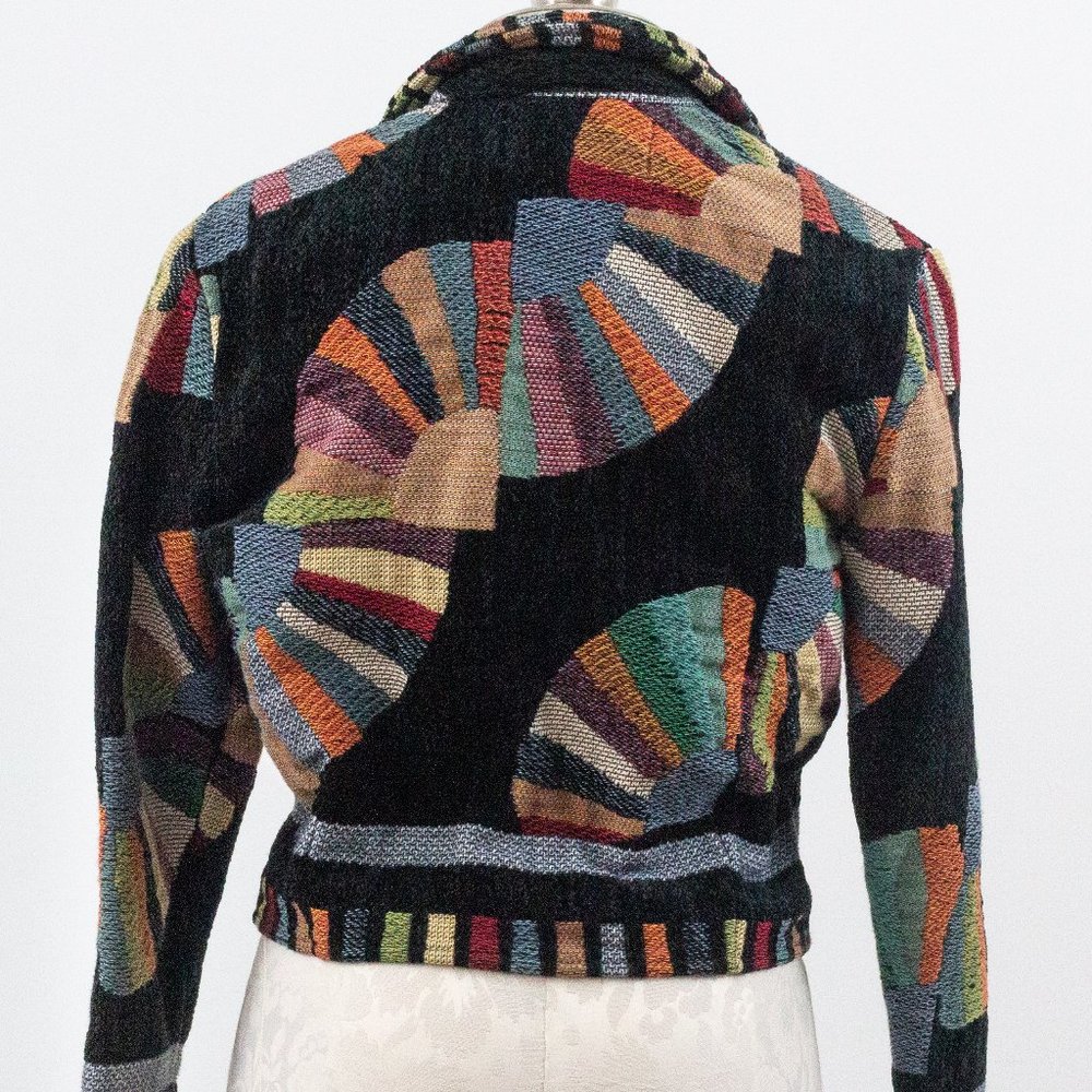 SOLD Vintage 90s M Southwestern Jacquard Jacket - Picture 6 of 8